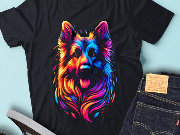 M233 colorful artistic german shepherd cute artistic dog t shirt designs for sale