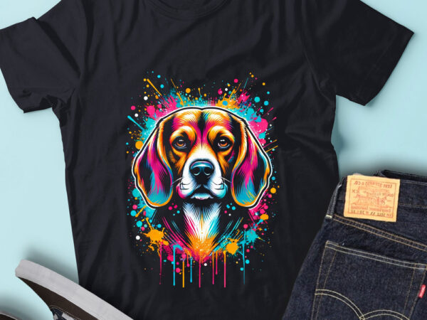 M237 colorful artistic beagles cute dog lover t shirt designs for sale