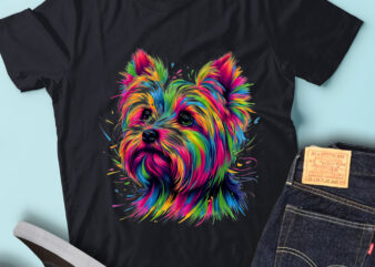 M242 Funny Colorful Artistic Yorkshire Terrier Yorkie Dog