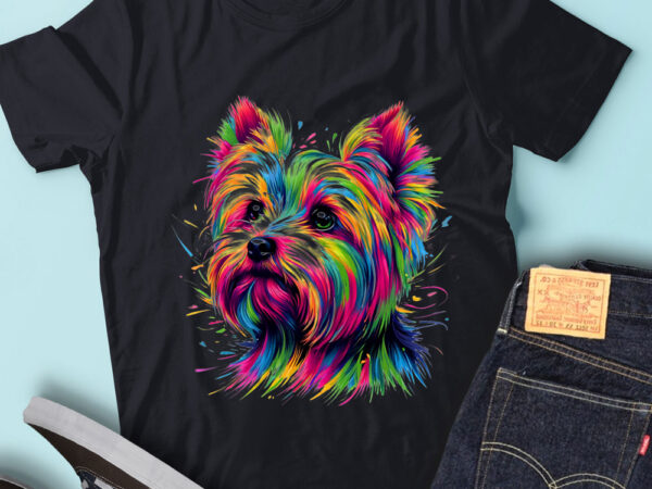 M242 funny colorful artistic yorkshire terrier yorkie dog t shirt designs for sale