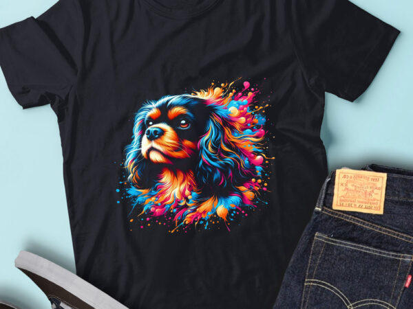 M243 colorful artistic cavalier king charles spaniel t shirt designs for sale