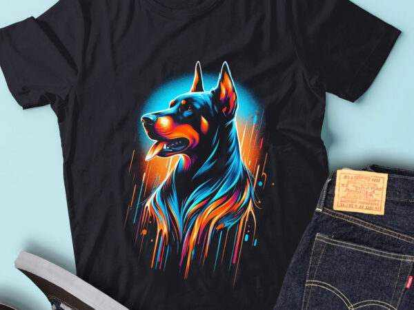 M244 new colorful artistic doberman pinscher dog art lover t shirt designs for sale