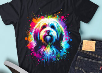 M253 Cute Colorful Artistic Havanese Funny Dog
