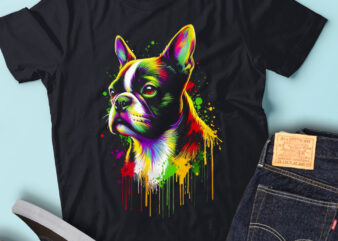 M254 Colorful Artistic Terriers Dog Breed Funny Dog Lover t shirt designs for sale
