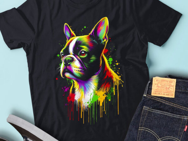 M254 colorful artistic terriers dog breed funny dog lover t shirt designs for sale