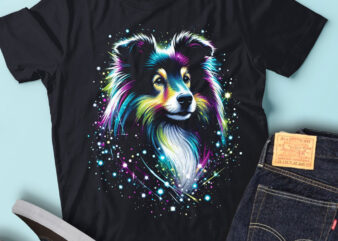 M256 Colorful Artistic Shetland Sheepdogs Cute Puppy t shirt designs for sale