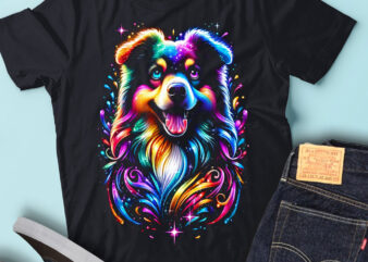 M260 Colorful Artistic Miniature American Shepherds t shirt designs for sale