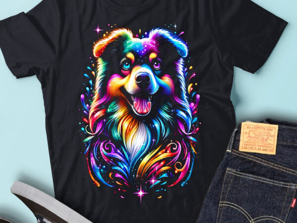 M260 colorful artistic miniature american shepherds t shirt designs for sale