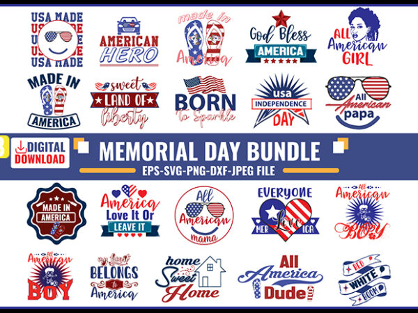 Memorial day bundle, usa t-shirt design and american papa