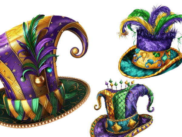 Mardi gras hat clipart t shirt designs for sale