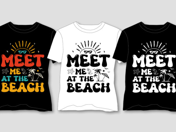 Meet me at the beach t-shirt design