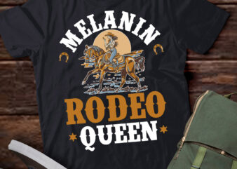 Melanin Rodeo Queen Bronc Riding African American Cowgirl T-Shirt ltsp