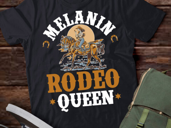 Melanin rodeo queen bronc riding african american cowgirl t-shirt ltsp