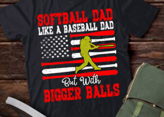 Mens Softball Dad Like A Baseball Dad Definition On Back T-Shirt ltsp