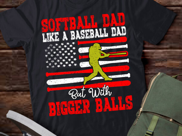 Mens softball dad like a baseball dad definition on back t-shirt ltsp