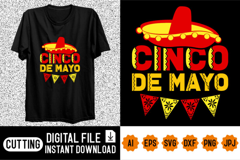 Cinco de mayo Shirt design print template