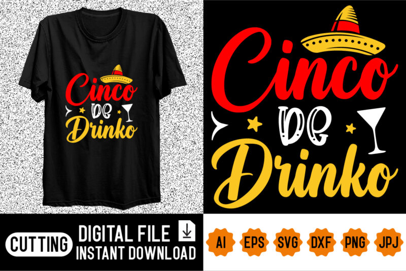 Cinco de mayo Shirt design print template