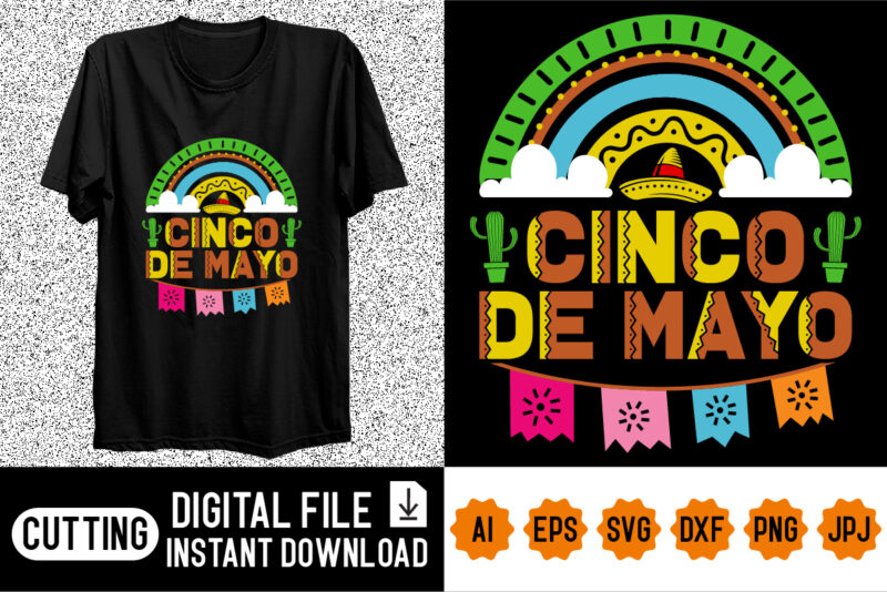 Cinco de mayo Shirt design print template