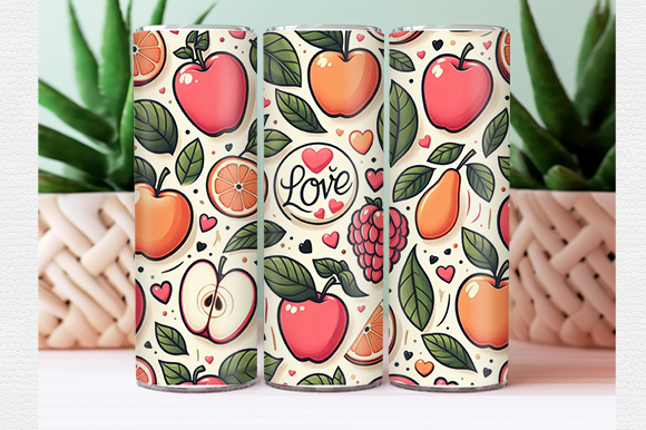 Fruit tumbler wrap t shirt graphic design