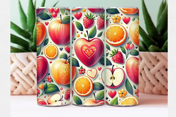 Fruit tumbler wrap t shirt graphic design