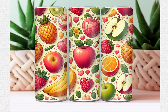 Fruit tumbler wrap t shirt graphic design