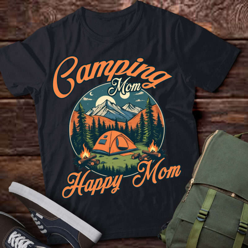 Mom Camping Shirt Happy Camping Mom Camper Gift Mother Shirt ltsp