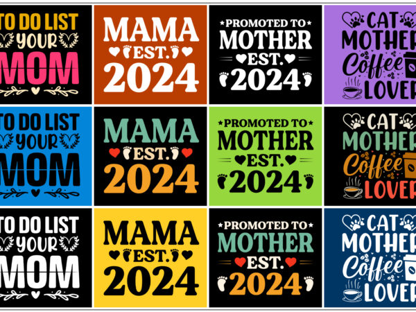 Mom mothers day t-shirt design bundle