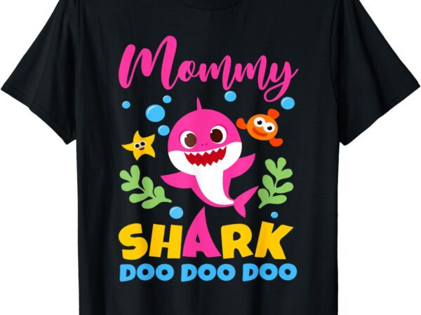 Mommy of birthday shark matching oufit party for family t-shirt