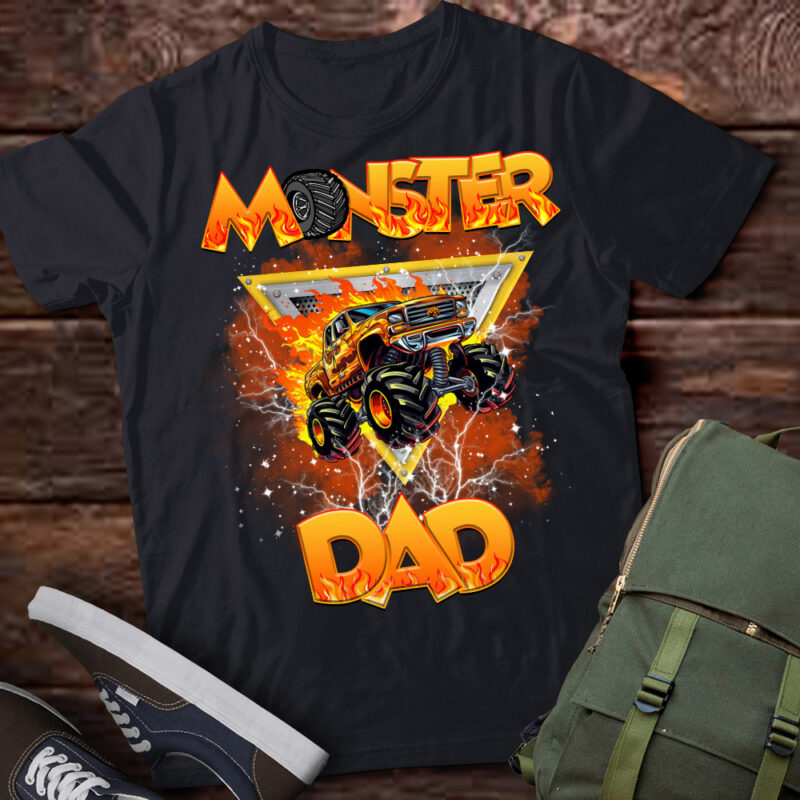 Monster Truck Dad Monster Truck Are My Jam Lovers Father_s Day T-Shirt PN