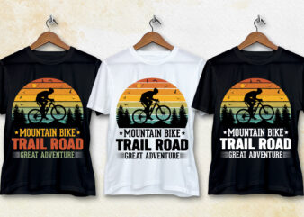 Mountain Bike Trail Road Great Adventure T-Shirt Design