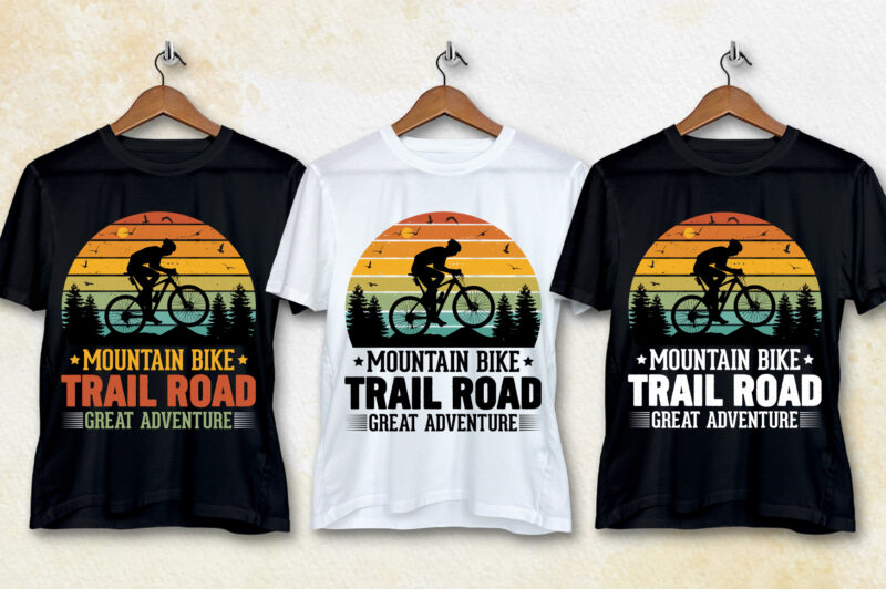 Mountain Bike Trail Road Great Adventure T-Shirt Design