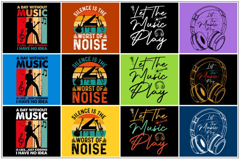 Music T-Shirt Design Bundle