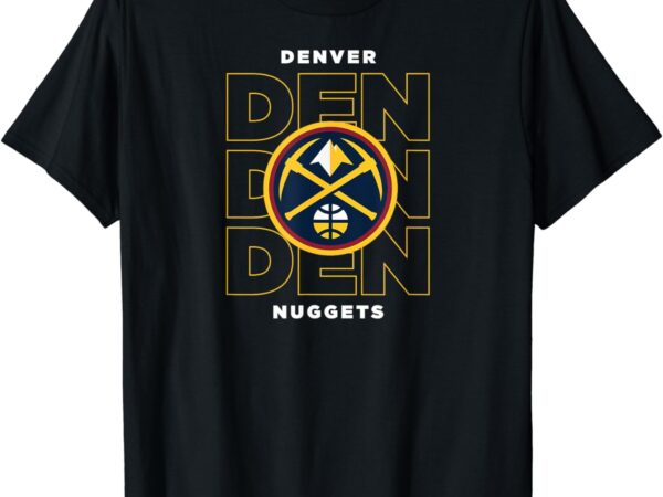 Nba denver nuggets stacked city logo t-shirt