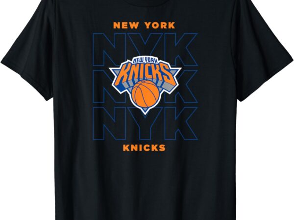 Nba new york knicks stacked city logo t-shirt
