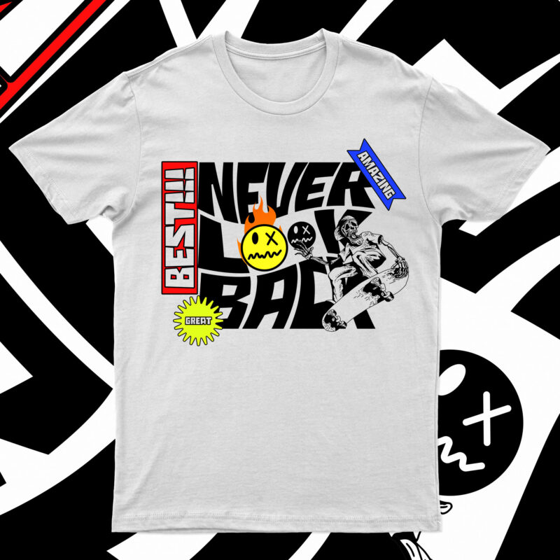 Bold and fearless, our ‘Never Look Back’ tee is for those who march to their own beat!