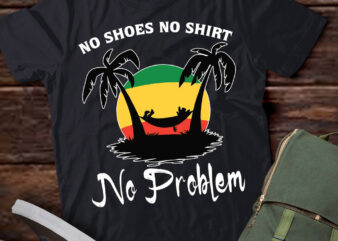 No Shoes No Clothes No Problem Island Palm Vacation T-Shirt ltsp