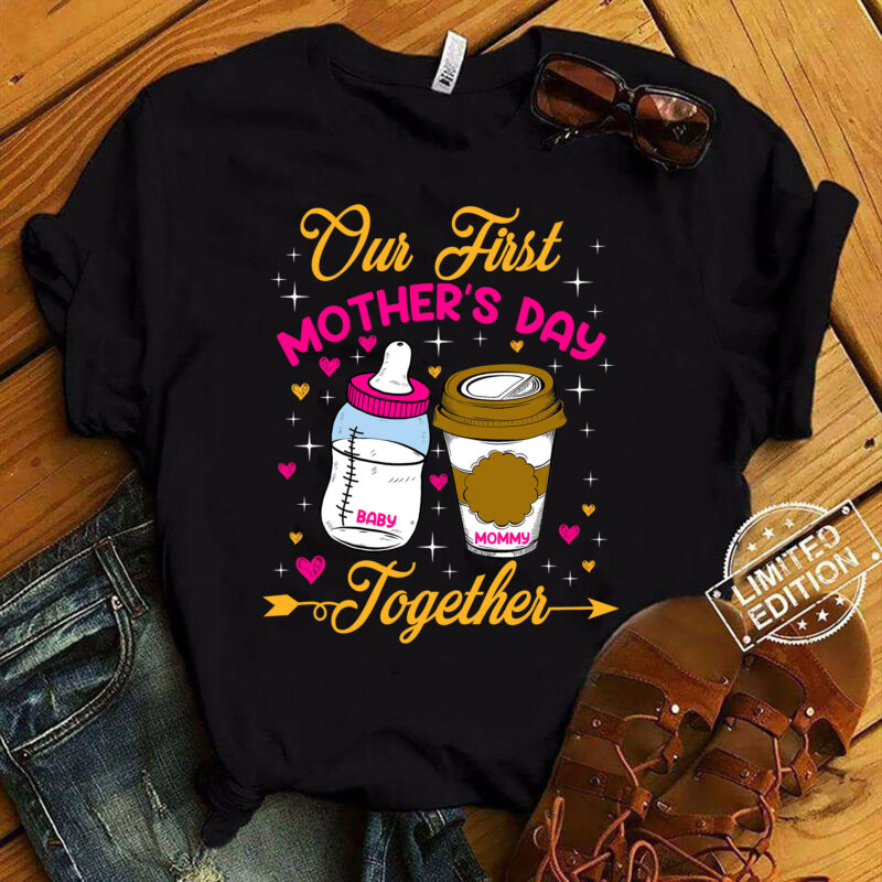 Our First Mothers Day Together Family Matching Mommy Baby T-Shirt ltsp