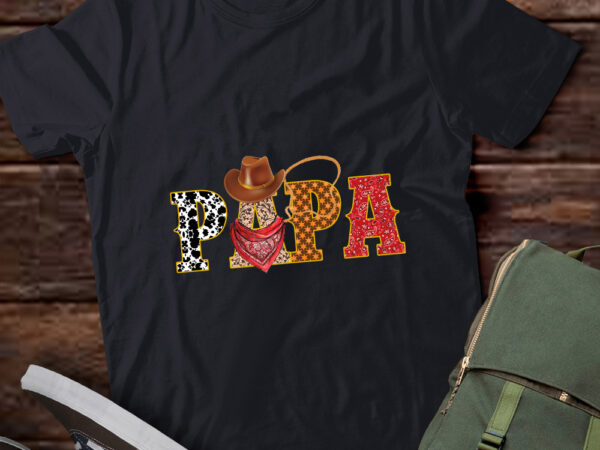 Papa cowboy western first rodeo birthday party matching t-shirt ltsp