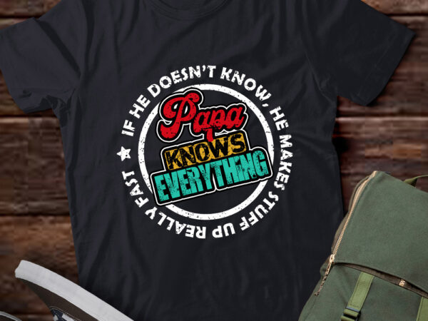 Papa knows everything funny father_s day papa gift t-shirt ltsp