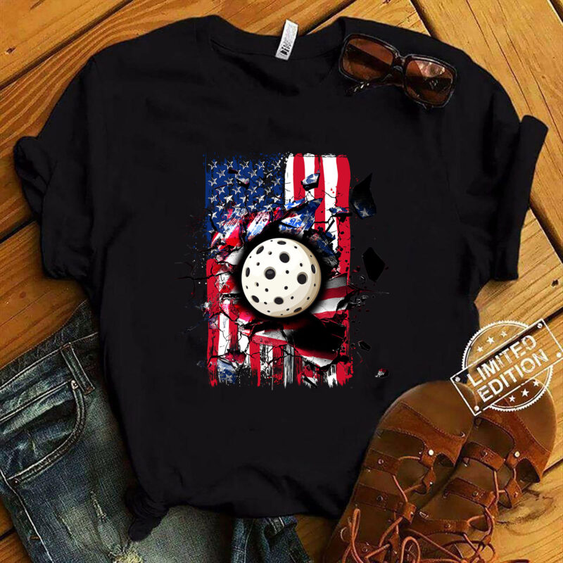 Patriotic Pickleball 4th Of July Men USA American Flag Boys T-Shirt ltsp