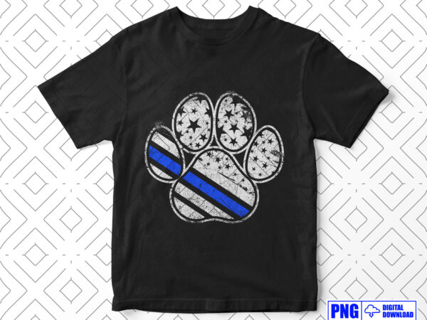 German shepherd – supporting the paws – police png, thin blue line usa flag patriotic 4th of july gifts, police shirt, clipart sublimation t shirt design template