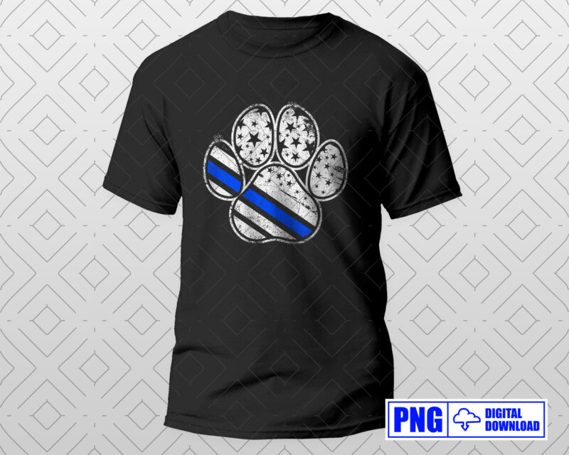 German Shepherd – Supporting The Paws – Police PNG, Thin Blue Line USA Flag Patriotic 4th Of July Gifts, Police Shirt, Clipart Sublimation