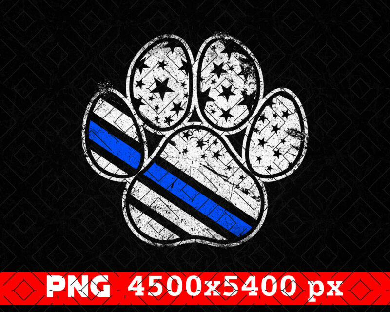 German Shepherd – Supporting The Paws – Police PNG, Thin Blue Line USA Flag Patriotic 4th Of July Gifts, Police Shirt, Clipart Sublimation