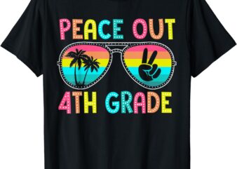 Peace Out 4th Grade Graduation Last Day Of School T-Shirt