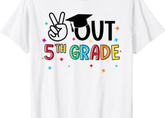 Peace Out 5th Grade Last Day of School Summer Break T-Shirt