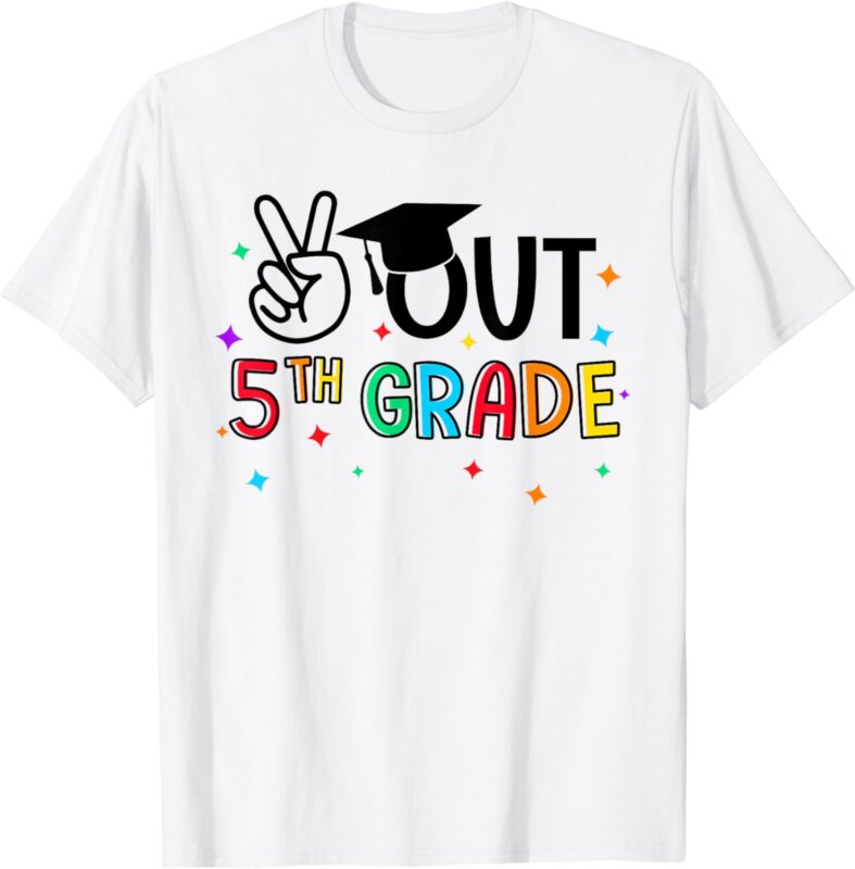 Peace Out 5th Grade Last Day of School Summer Break T-Shirt