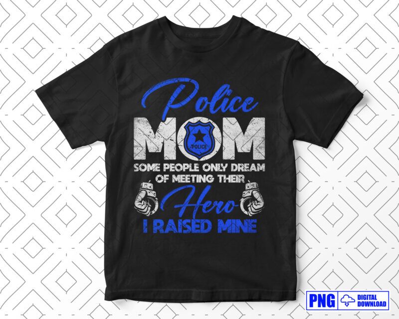 Police Mom PNG, Mothers Day Png, Police Wife Shirt Png, Thin Blue Line Women Police Officer Gifts, Police Badge Png, Black Women Png Clipart