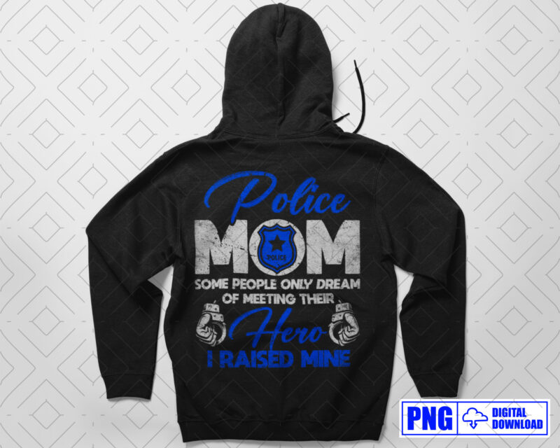 Police Mom PNG, Mothers Day Png, Police Wife Shirt Png, Thin Blue Line Women Police Officer Gifts, Police Badge Png, Black Women Png Clipart