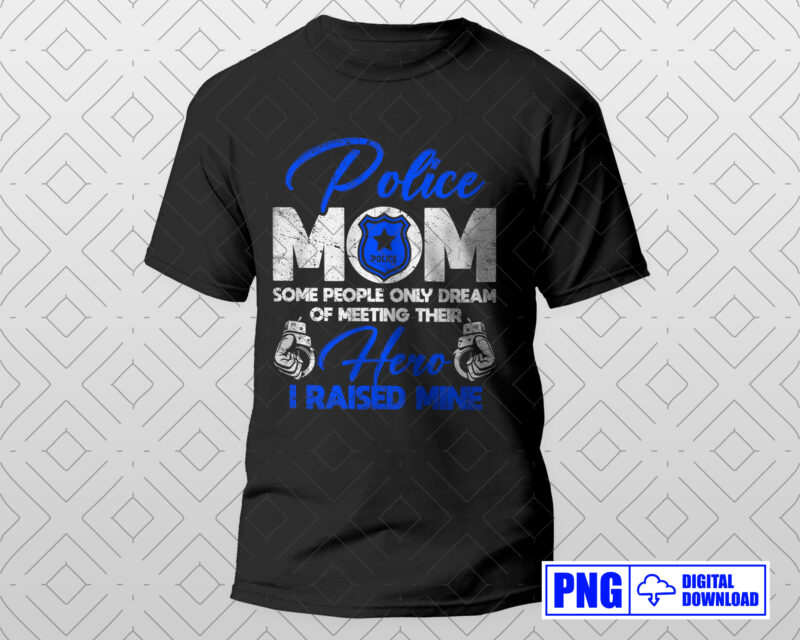 Police Mom PNG, Mothers Day Png, Police Wife Shirt Png, Thin Blue Line Women Police Officer Gifts, Police Badge Png, Black Women Png Clipart