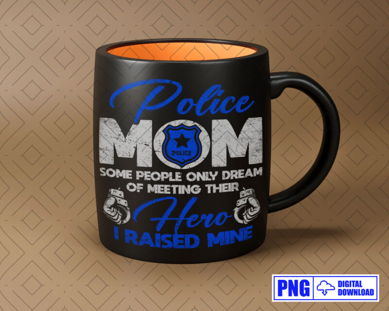 Police Mom PNG, Mothers Day Png, Police Wife Shirt Png, Thin Blue Line Women Police Officer Gifts, Police Badge Png, Black Women Png Clipart